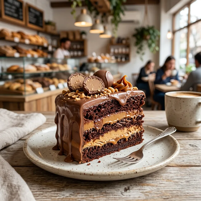 Porción de torta Bon o Bon con bombones